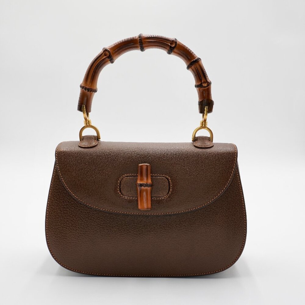 *SOLD* Gucci Brown Leather Bamboo Handbag - Pre-Owned